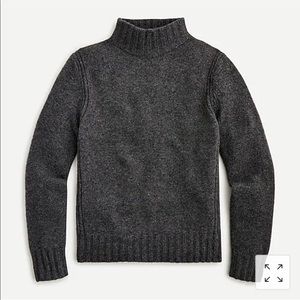 J.Crew Mockneck Sweater in Black Supersoft Yarn